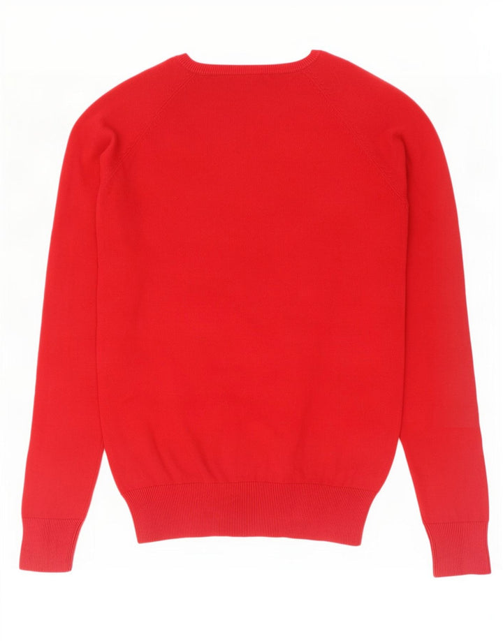 Zara Dame V-hals sweater UK 12 Medium Rød