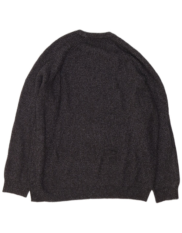 Marks & Spencer - Jersey de cuello redondo para hombre, talla 2XL, poliamida moteada negra