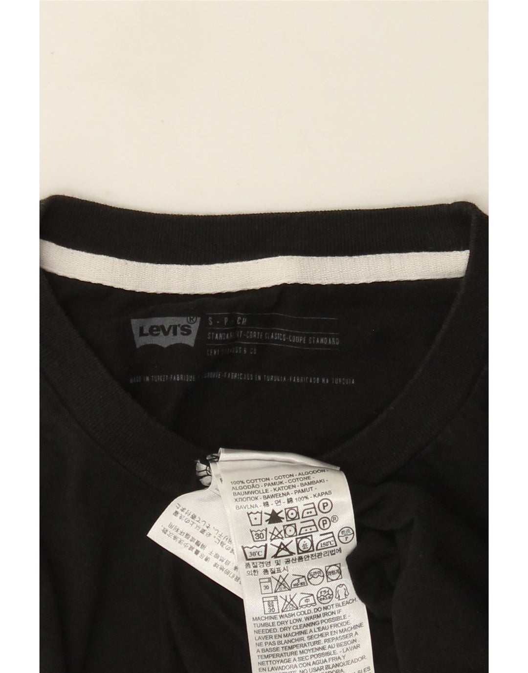 Levi's Mens Standard Fit Graphic T-Shirt Top Small Black Cotton