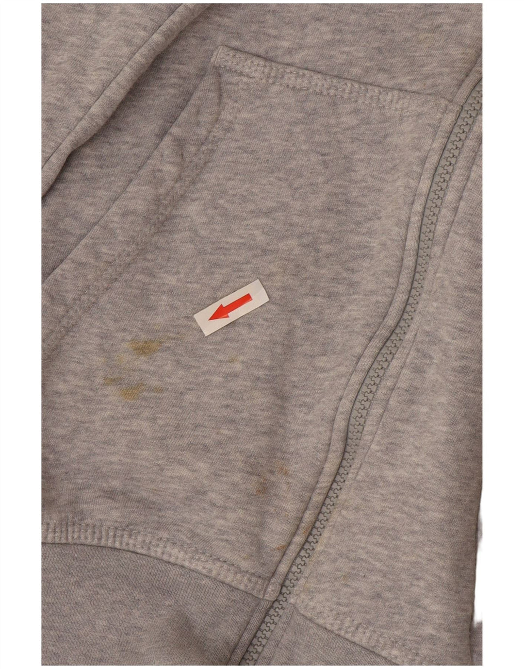 Nike Mens Zip Hoodie Sweater Small Grey Flecked Cotton