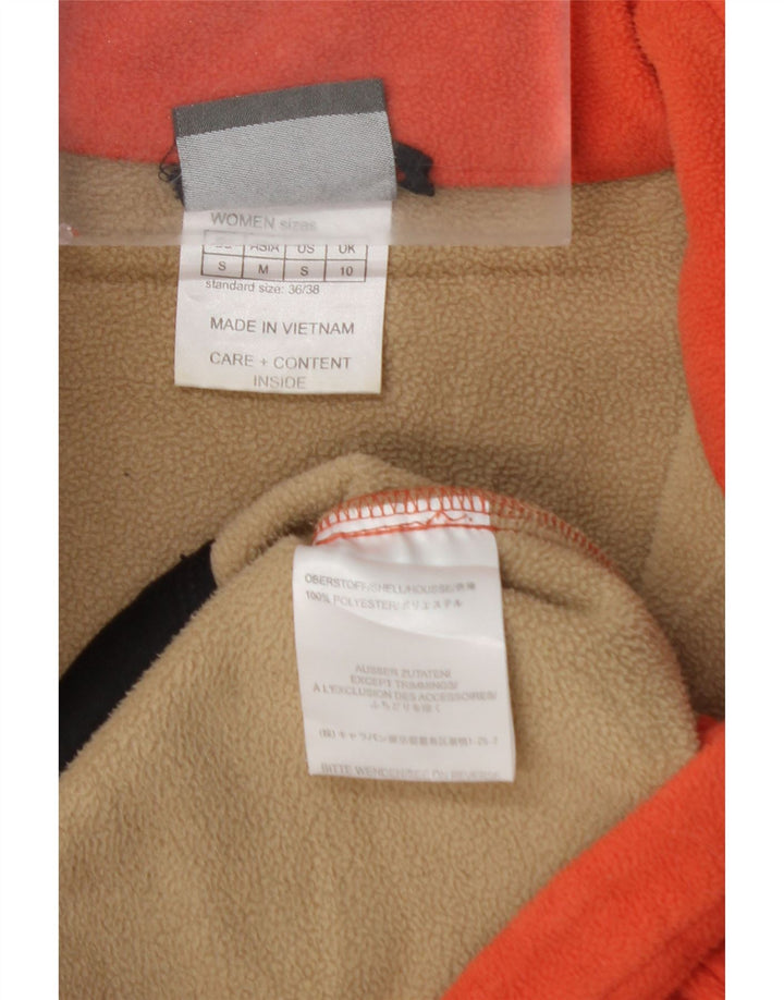 JACK WOLFSKIN Womens Fleece Jacket UK 10 Small Orange