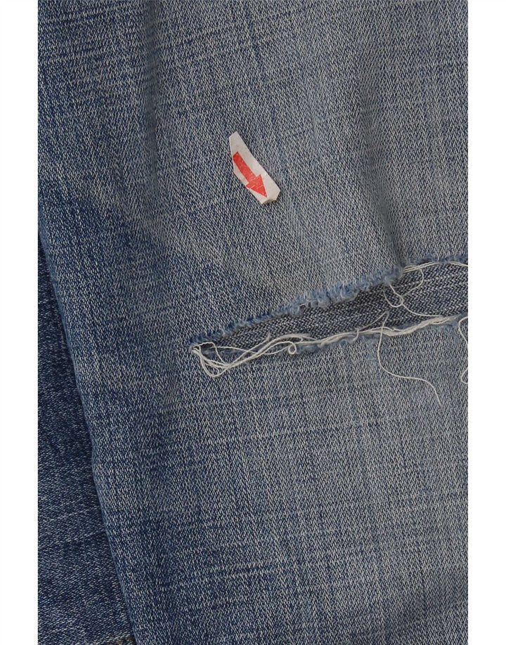 Wrangler Mens Texas Distressed Straight Jeans W40 L32 Blue Cotton