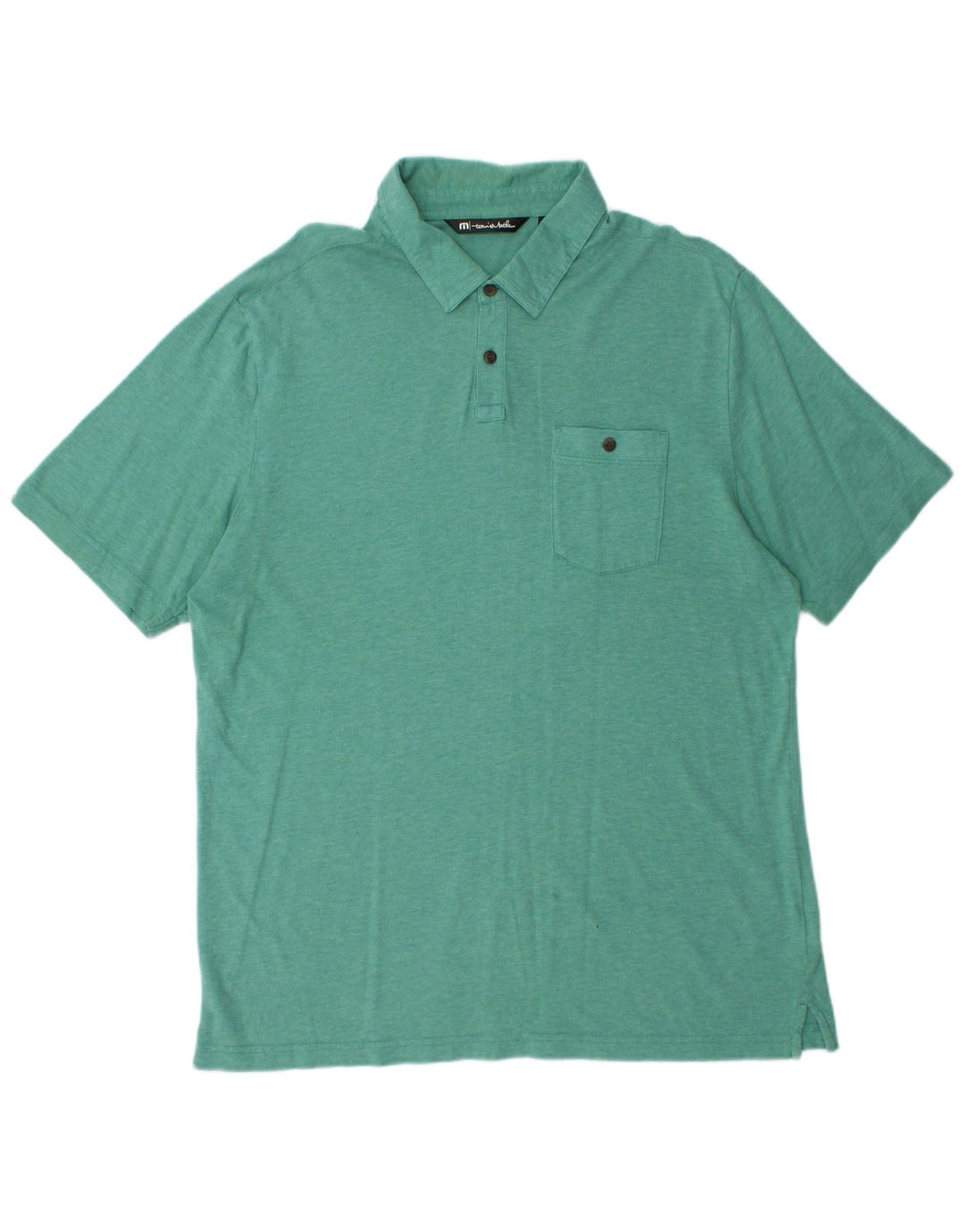 Travis Mathew Mens Polo Shirt Large Green Cotton