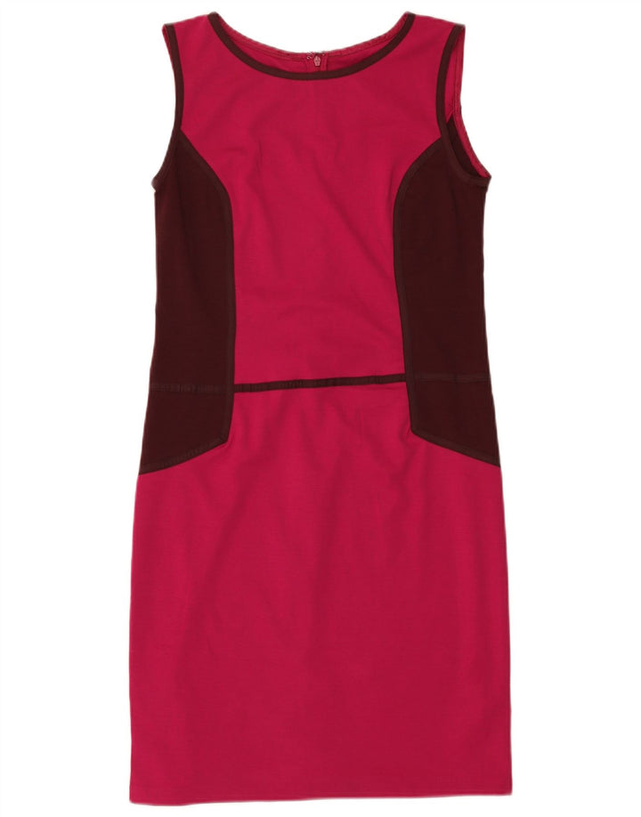 MOSSIMO Womens Stretch Ærmeløs Basic Dress UK 10 Small Pink Colourblock