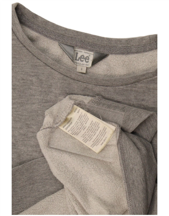 Lee Womens Regular Fit Oversized Sweatshirt Jumper UK 10 Small Grey Cotton