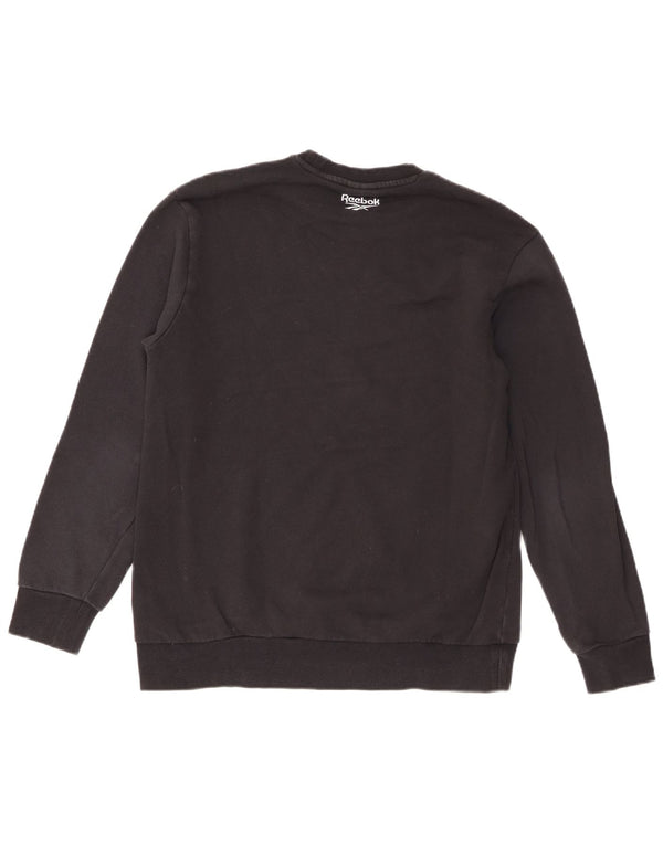 Reebok Damen Classic Graphic Sweatshirt Pullover UK 18 XL Schwarz Baumwolle