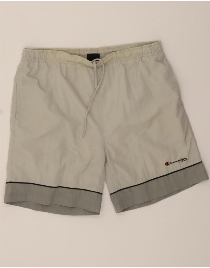 CHAMPION Mens Sport Shorts XL  Grey Colourblock Polyamide Vintage Champion and Second-Hand Champion from Messina Hembry 