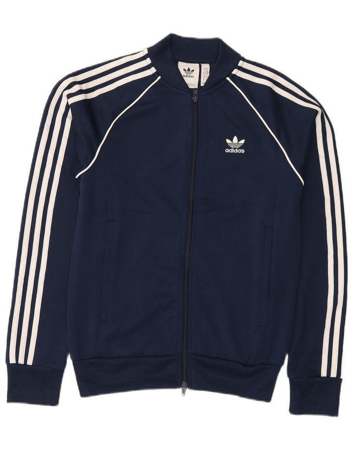 Adidas Veste de survêtement pour homme XS Bleu marine Polyester