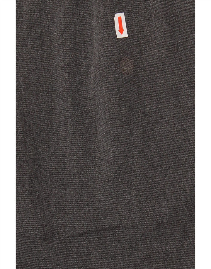 Zara Womens High Waist Crop Suit Trousers Medium W28 L25 Grey Polyester