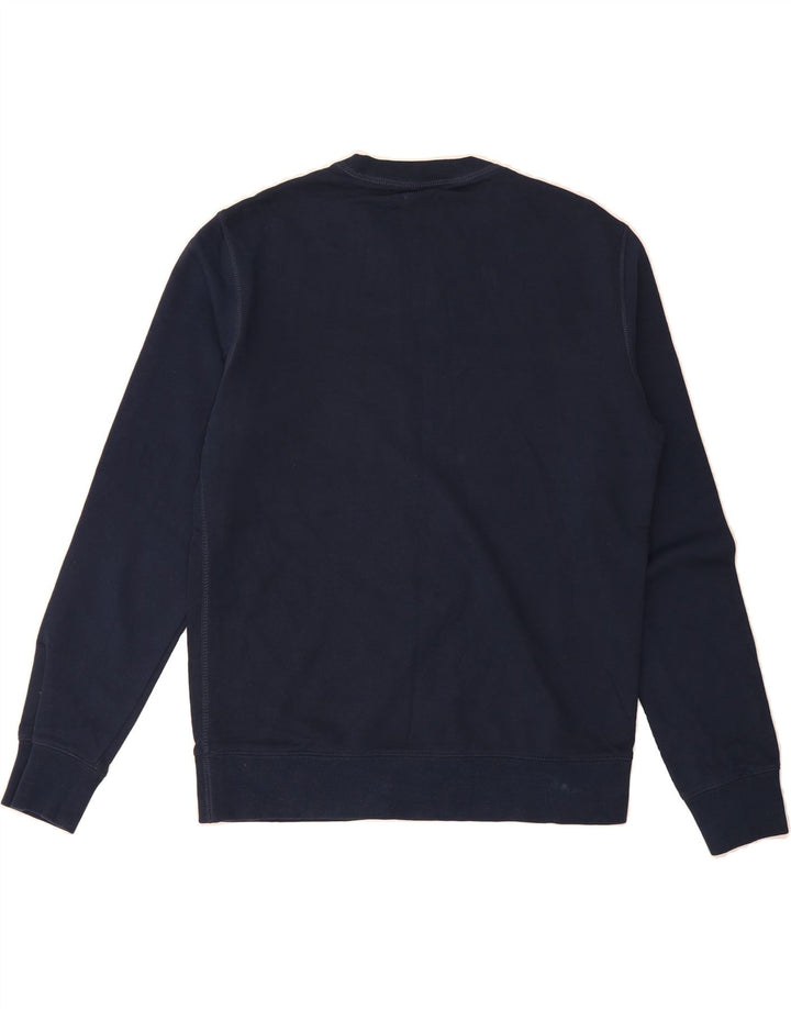 MARKS & SPENCER Mens Sweatshirt Jumper Medium Navy Blue Cotton Vintage Marks & Spencer and Second-Hand Marks & Spencer from Messina Hembry 