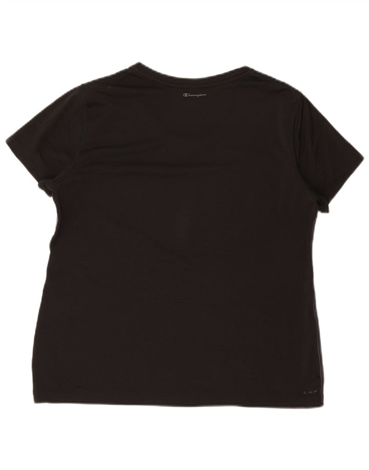 CHAMPION Womens T-Shirt Top UK 16 Large Black
