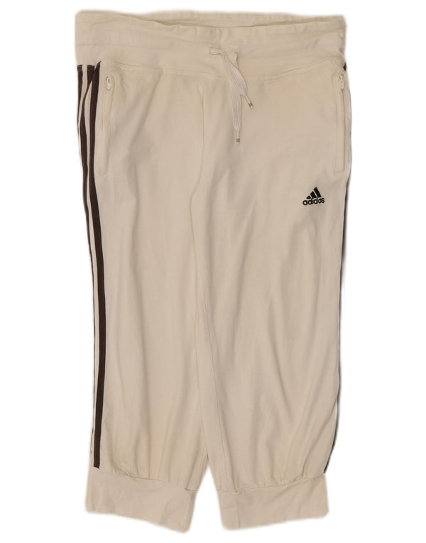 Adidas Γυναικεία φόρμα Capri Παντελόνι Joggers UK 10 Small White