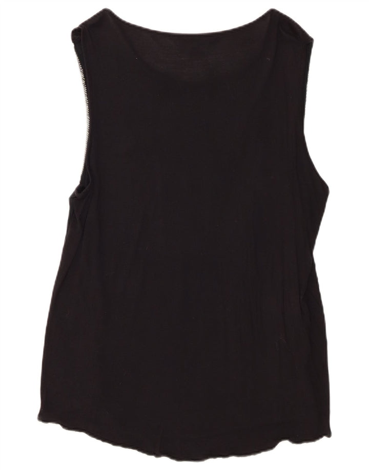 Zara Womens Sleeveless Blouse Top UK 12 Medium Black