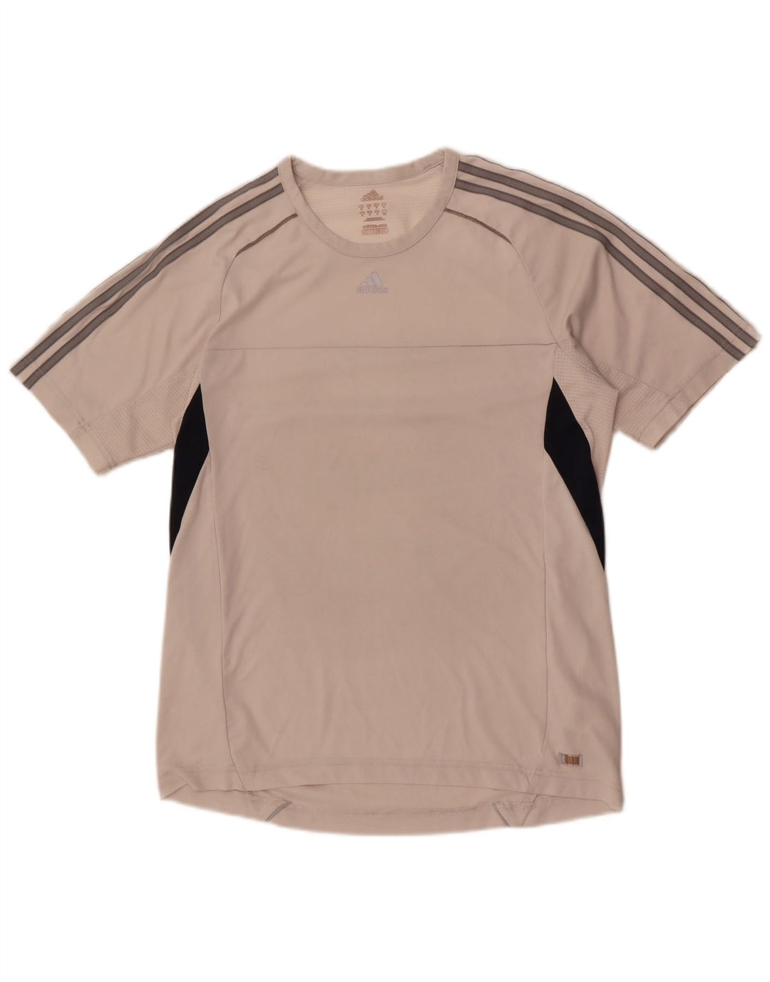 Adidas Herre Climacool T-Shirt Top Medium White Colourblock Polyester