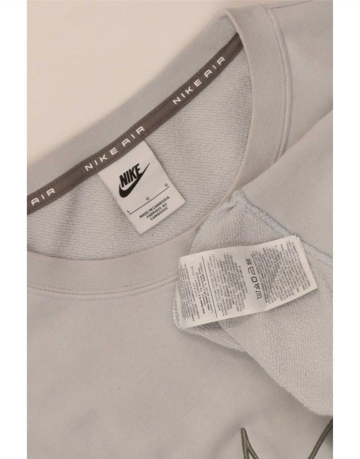 Nike Mens Graphic Sweatshirt Jumper Large Blue Cotton