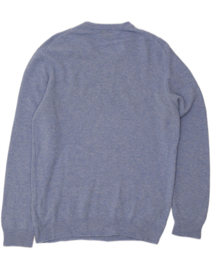 Giesswein Mens Crew Neck Jumper Sweater EU 54 XL Blue Wool