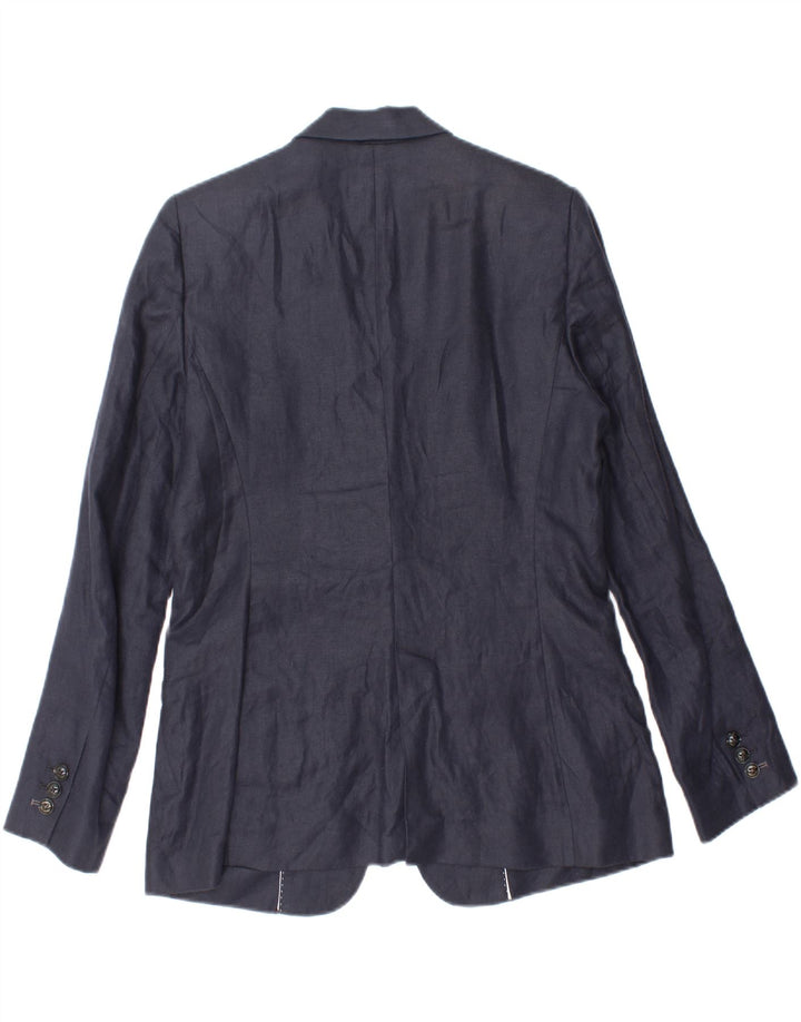MASSIMO DUTTI Womens 1 Button Blazer Jacket EU 44 XL Navy Blue