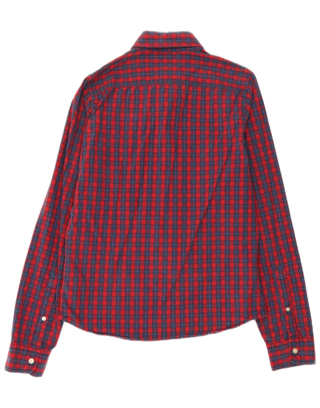 Hollister Mens Shirt Medium Red Check Cotton
