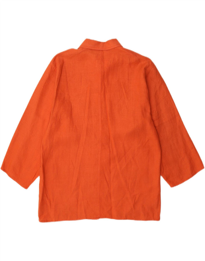Penny Black Dame 5 Button Blazer Jacket UK 12 Medium Orange Linen