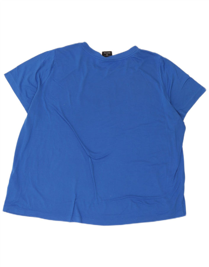 Nike grafisk T-shirt top til kvinder UK 22 3XL blå polyester