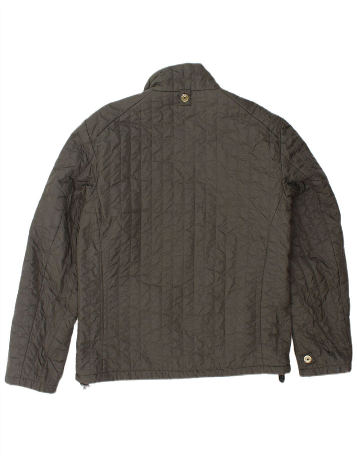 ARMANI JEANS Mens Padded Jacket UK 36 Small Khaki Polyamide