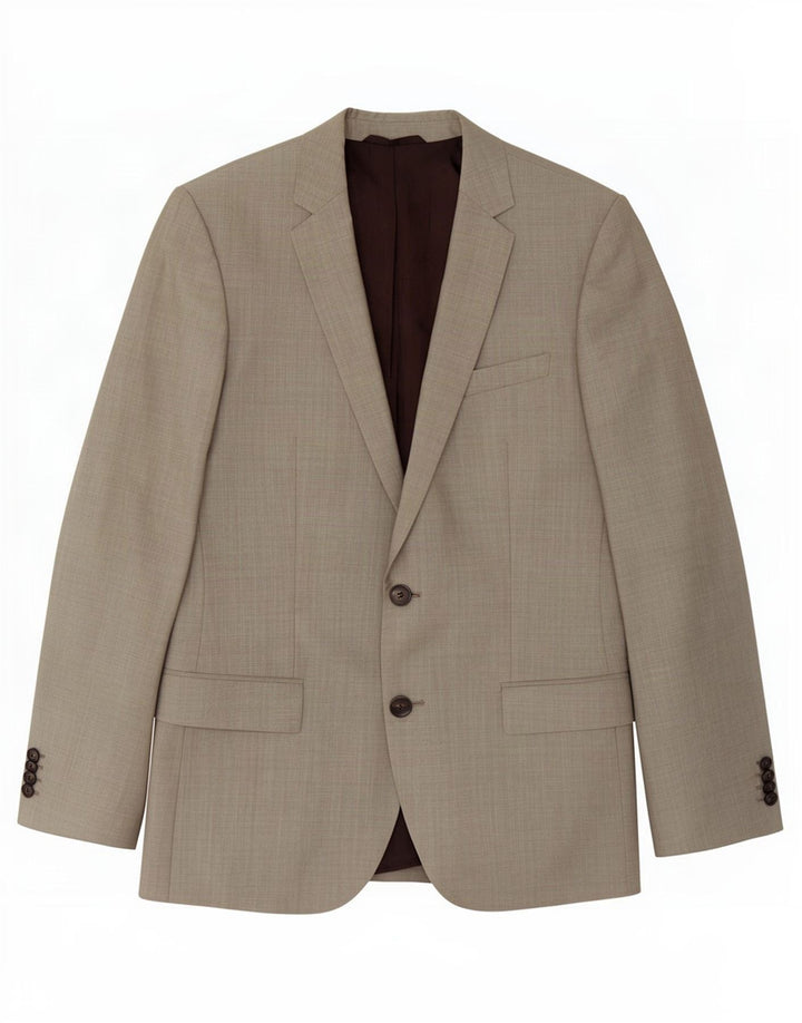 Hugo Boss Ανδρικό σακάκι με 2 κουμπιά μπλέιζερ EU 46 Small Grey Wool