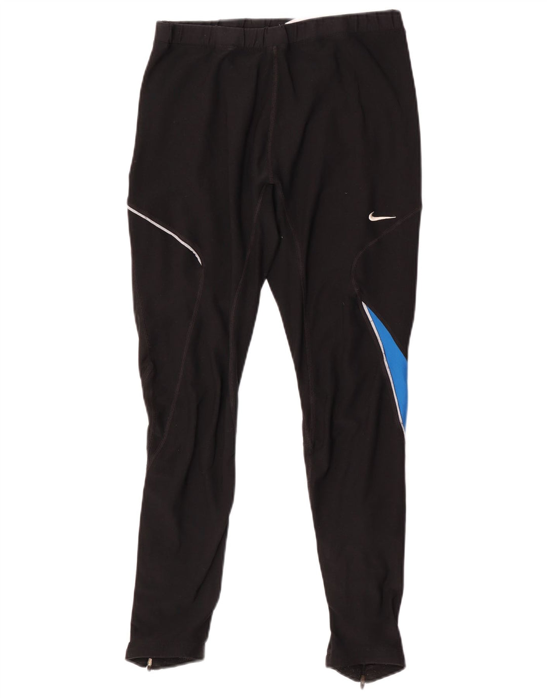 Nike Womens Dri Fit Leggings UK 18 XL Black Colourblock Polyester