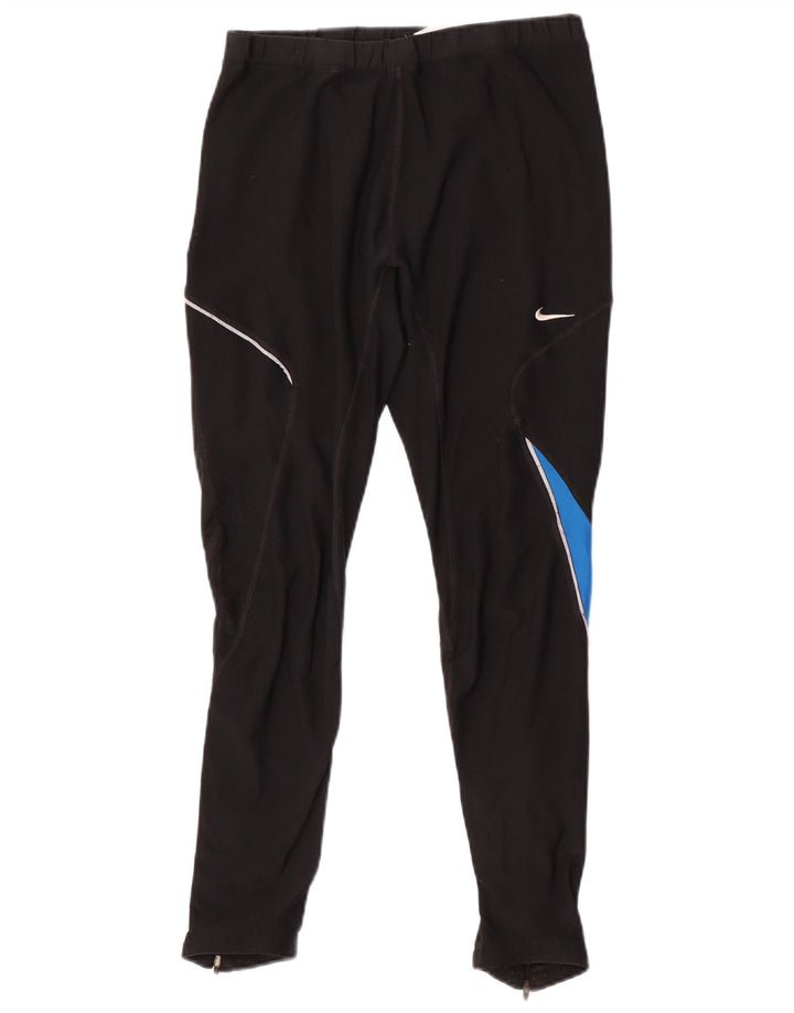 Nike Womens Dri Fit Leggings UK 18 XL Black Colourblock Polyester