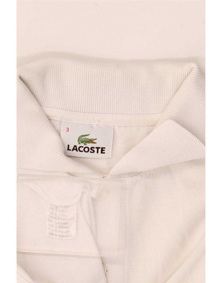Lacoste Mens Polo Shirt Size 3 Small White Cotton