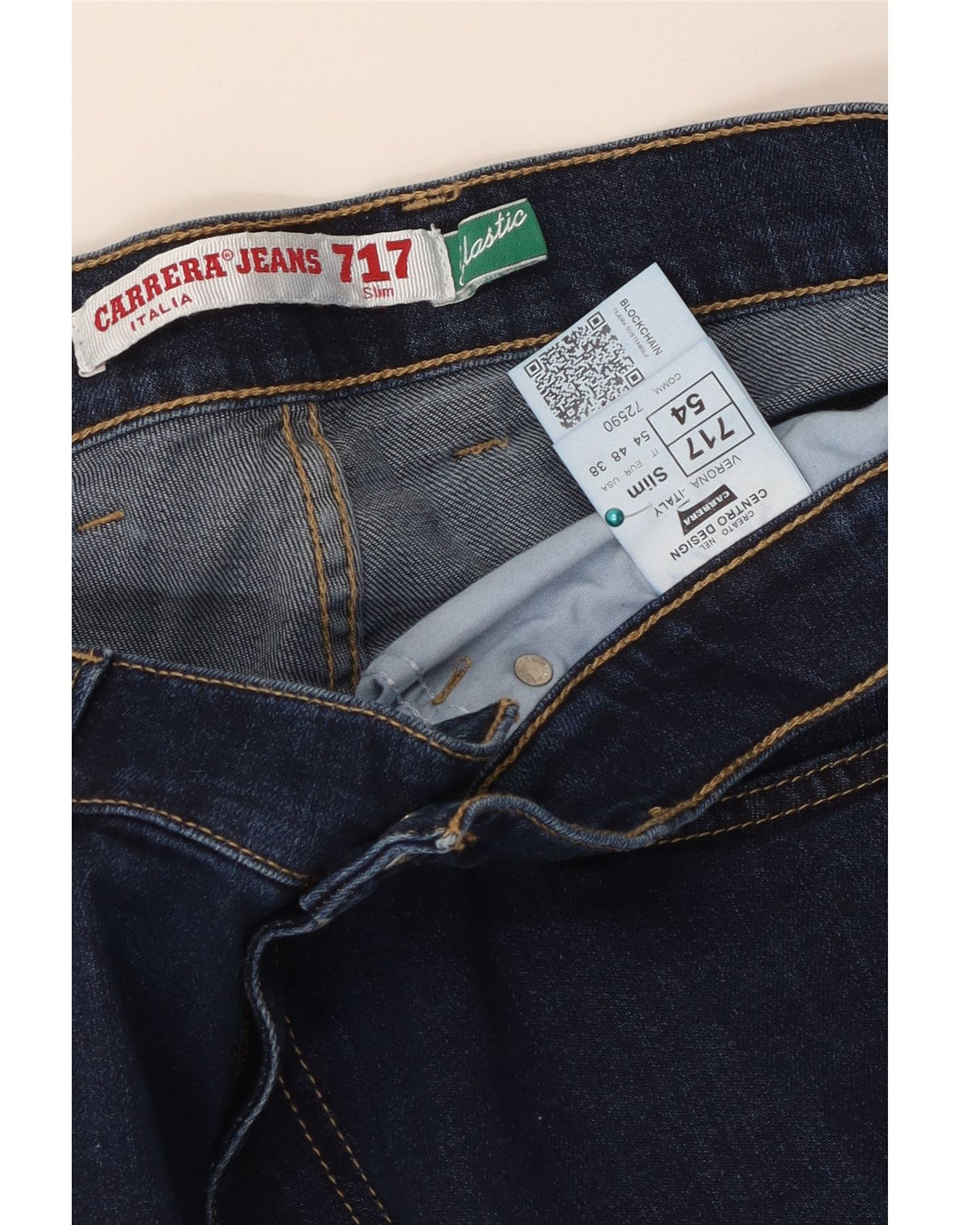 CARRERA Mens 717 Slim Jeans W38 L29 Navy Blue Cotton