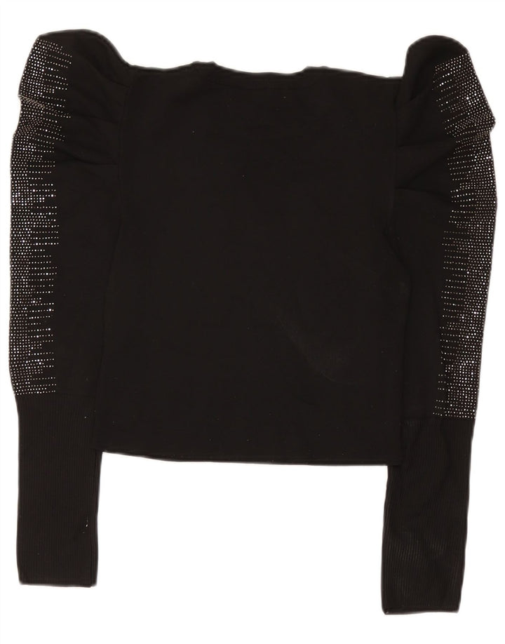Zara Chemisier à manches longues pour femme UK 12 Noir moyen