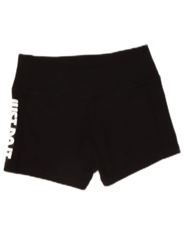Shorts esportivos gráficos Nike Womens Dri Fit UK 10 pequeno algodão preto