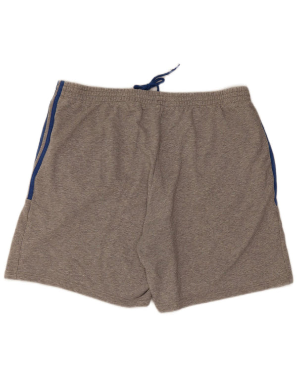 Męskie spodenki sportowe Adidas 2XL Szare nakrapiane bawełniane