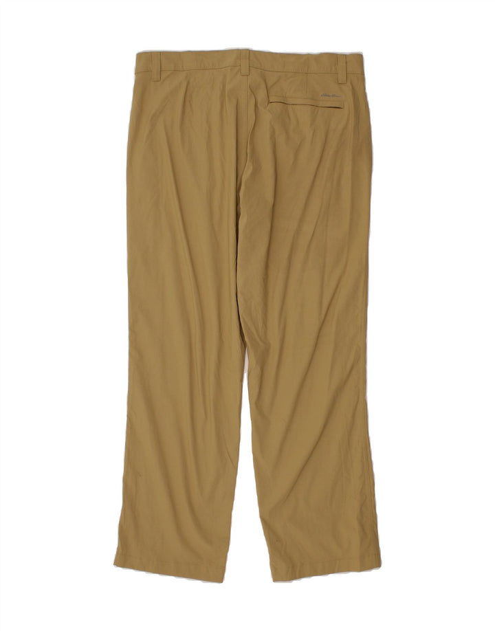 EDDIE BAUER Mens Straight Chino Trousers W34 L30 Beige Vintage Eddie Bauer and Second-Hand Eddie Bauer from Messina Hembry 