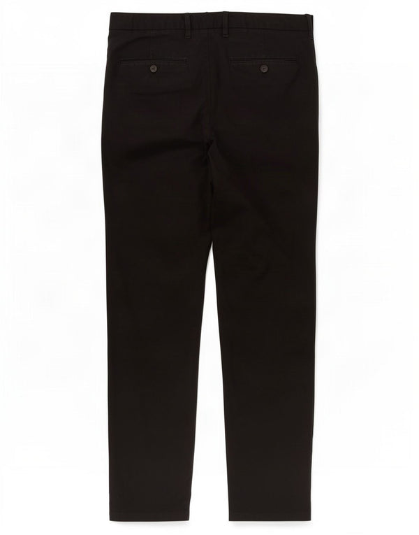 Marks & Spencer Mens Regular Fit Chino Trousers W32 L31 Black Cotton