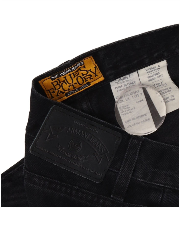 Armani koniske jeans til kvinder W30 L28 sort bomuld
