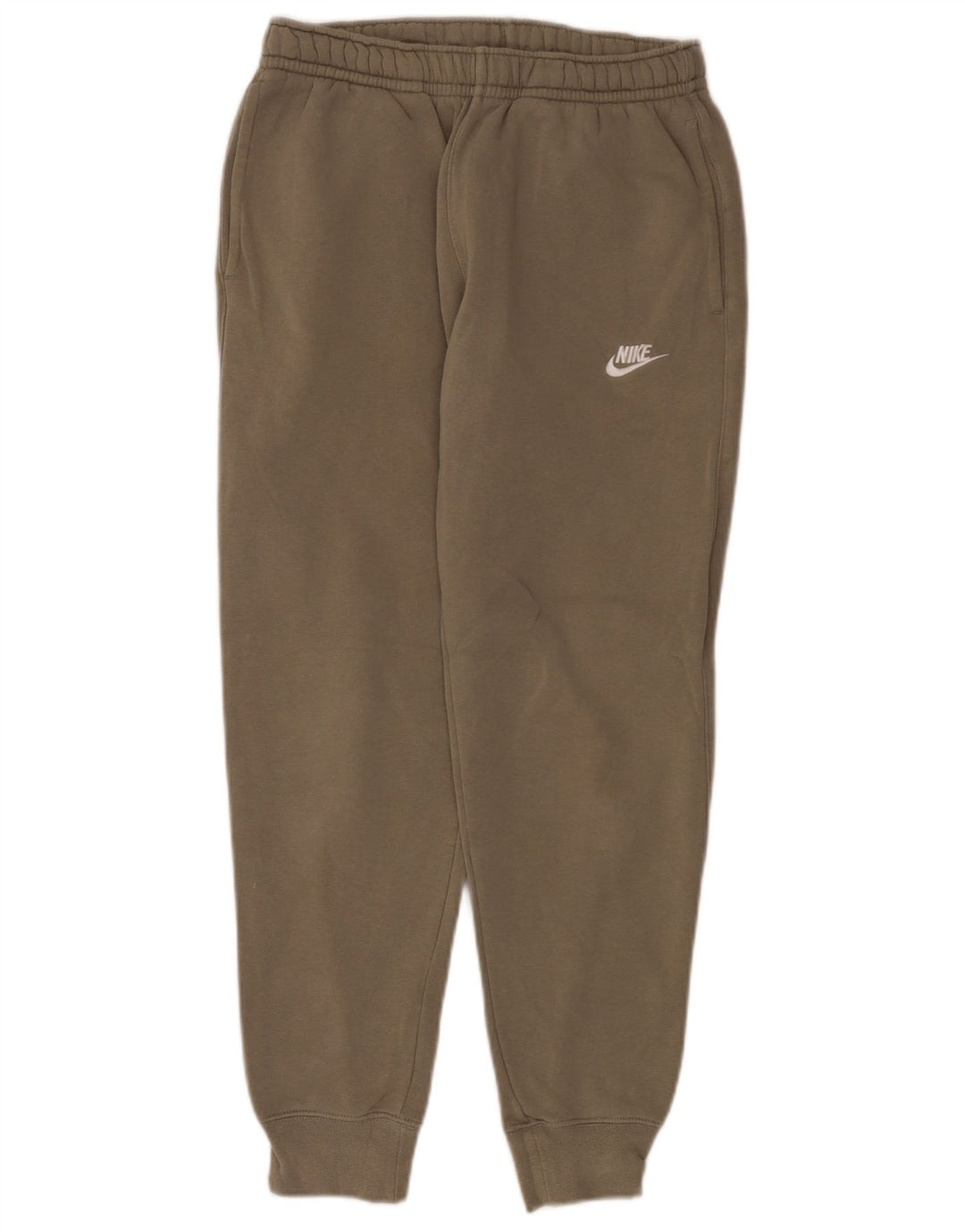 Nike Mens Tracksuit Trousers Joggers Small Khaki Cotton