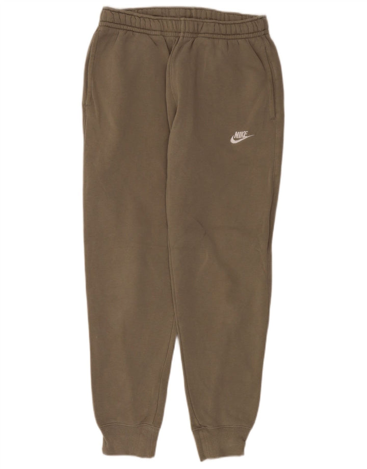 Nike Mens Tracksuit Trousers Joggers Small Khaki Cotton