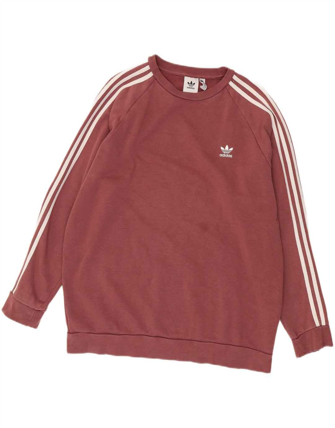 Adidas Mens Sweatshirt Jumper XL Maroon Cotton