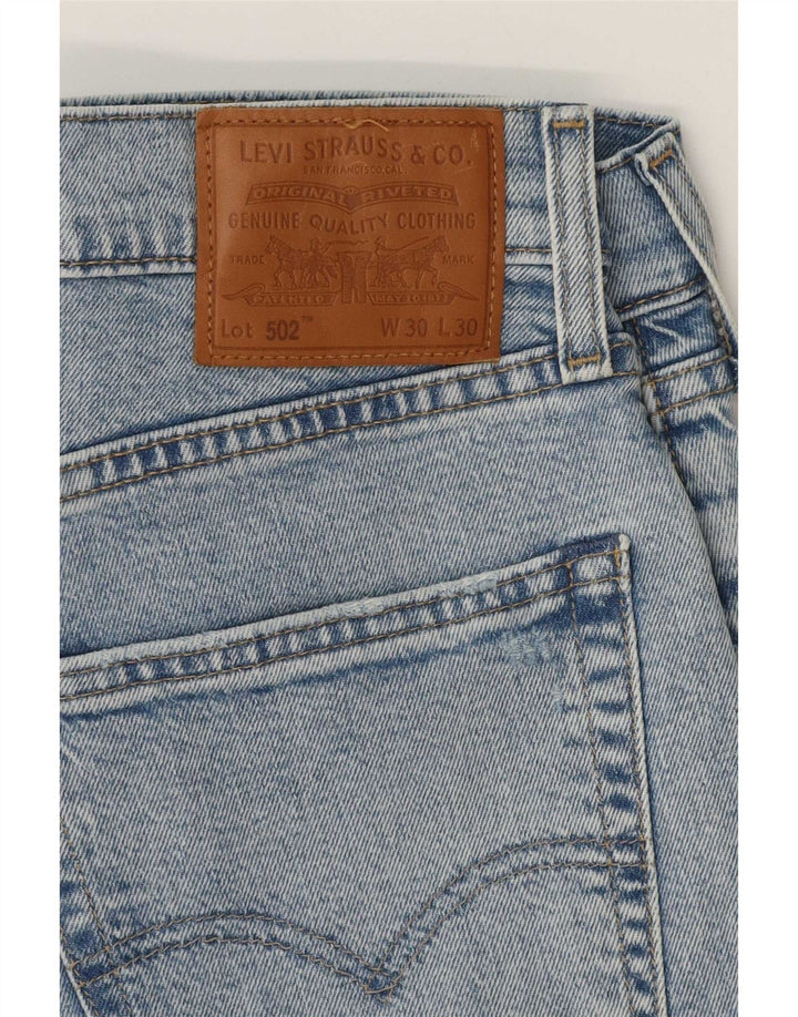 Levi's Mens 502 Distressed Tapered Jeans W30 L30 Blue Cotton