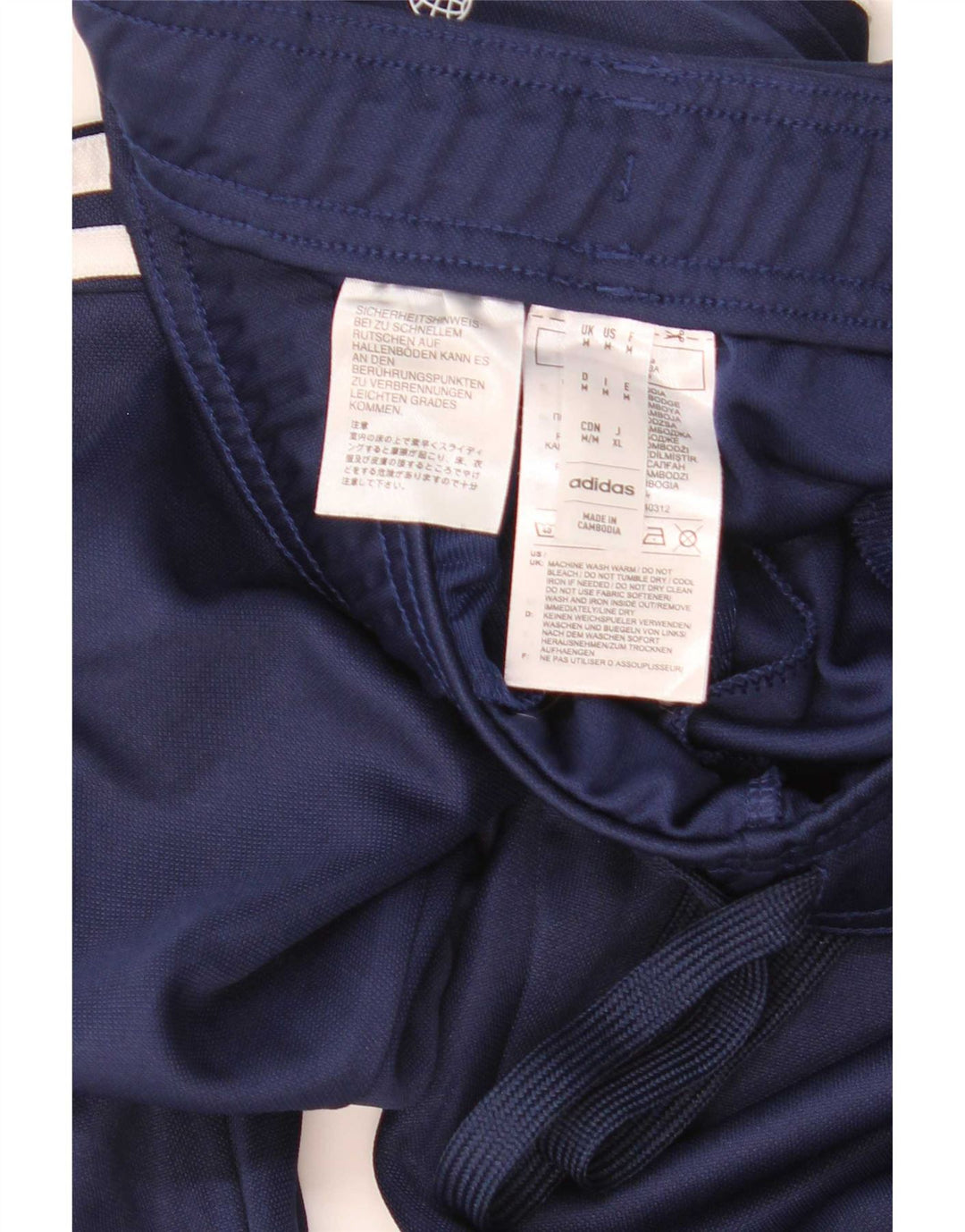 Adidas Mens Aeroready Tracksuit Trousers Medium  Navy Blue Polyester