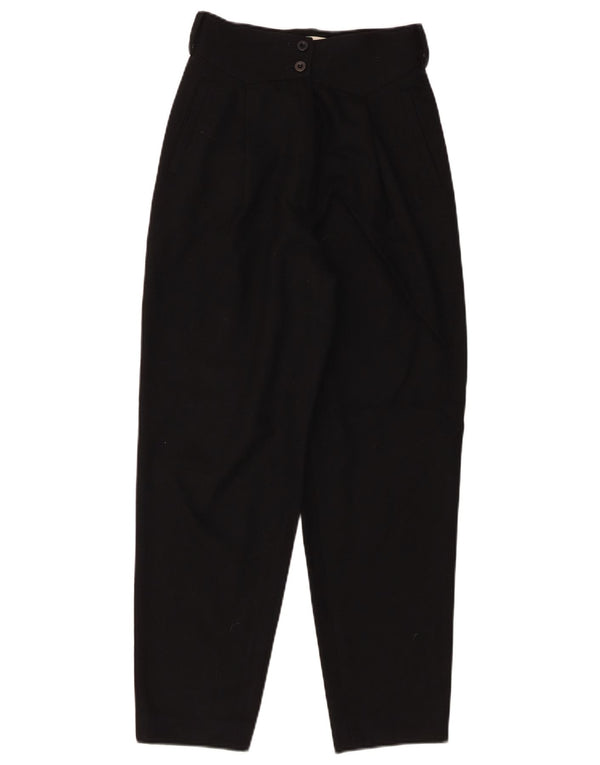 Pantaloni casual a vita alta da donna Rosanna Manzoni IT 40 Small W24 L25 Nero