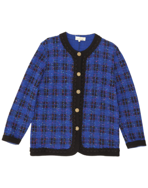 Sweter damski Carolina Pedrjoni IT 50 XL w niebieską kratkę, akryl