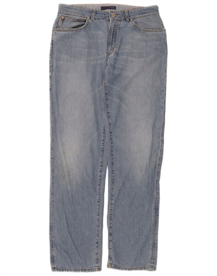 Trussardi Womens Straight Jeans W32 L34 Blue Cotton