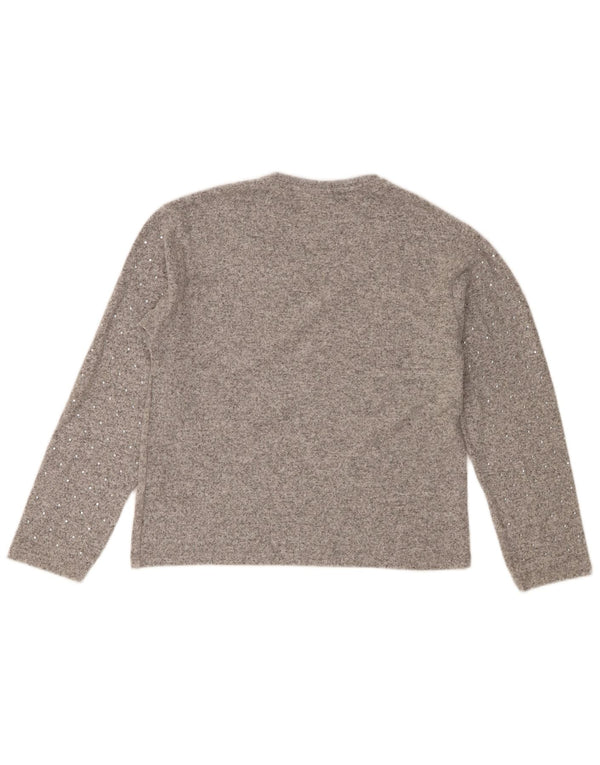 Πουλόβερ Zara Girls Crew Neck Jumper 11-12 Years Grey Polyester