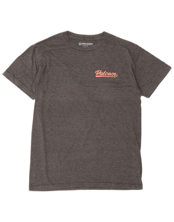 Volcom Camiseta gráfica para hombre Top Small Grey Cotton
