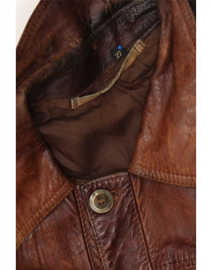 Vintage herre læderjakke UK 38 Medium Brown