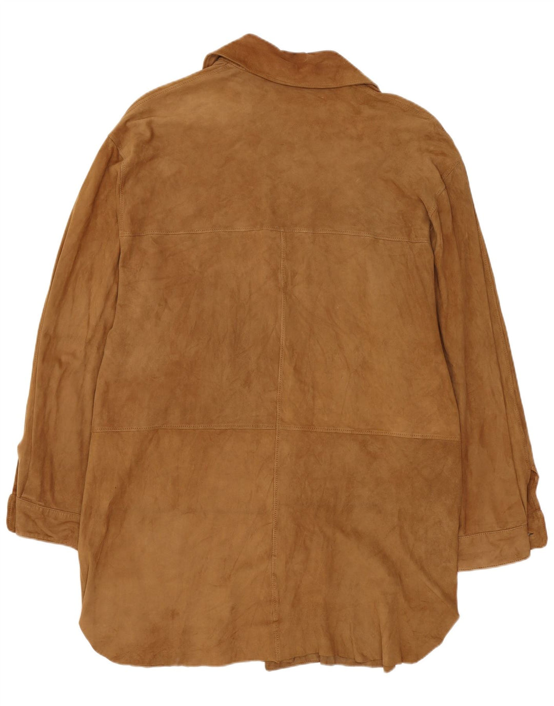 Vintage Damen Wildledermantel IT 42 Mittelbeiges Leder