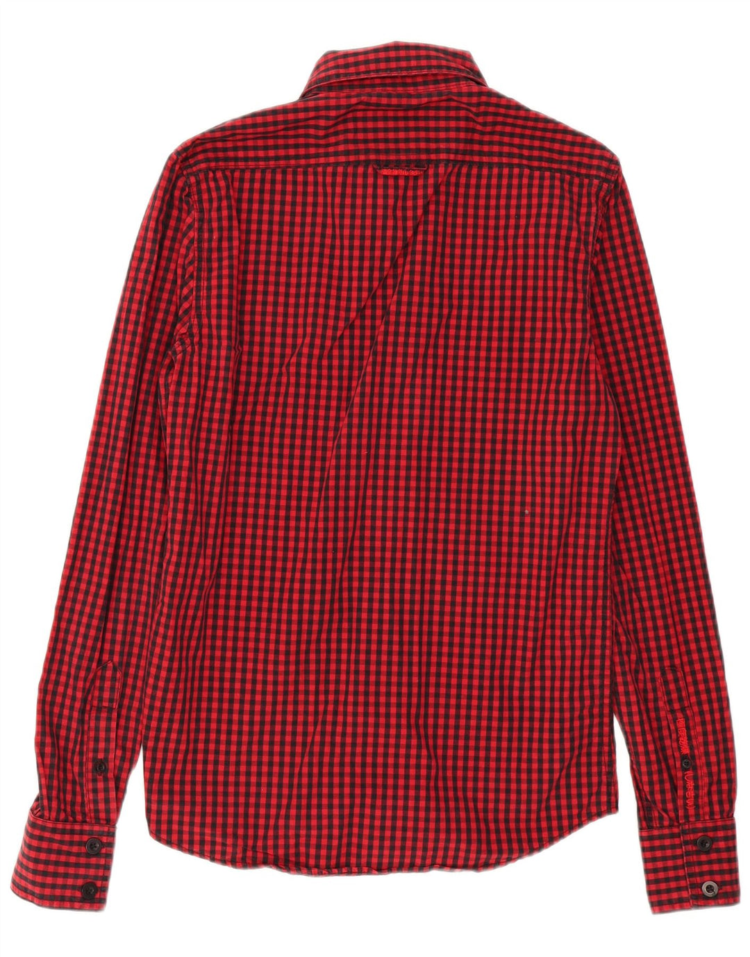 Męska koszula w kratę Superdry, średnia, czerwona, bawełniana, klasyczna