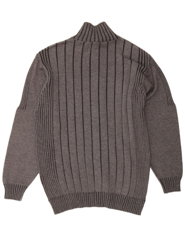 Pulover cardigan cu fermoar complet Engbers pentru bărbați UK 44 XL bumbac gri